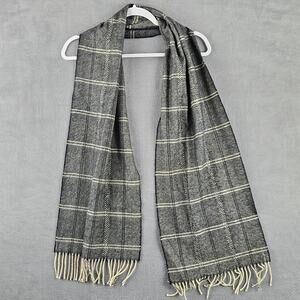 Cashmere Plaid Scarf Made in England Classic Minimalist Quiet Luxury